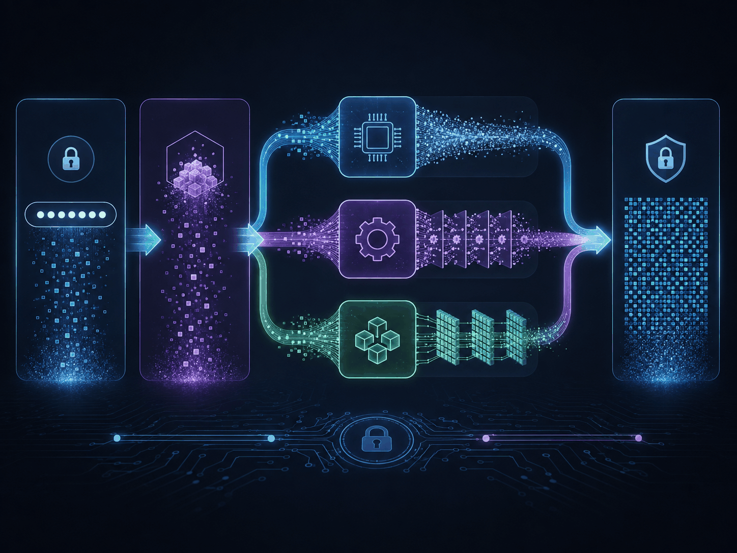 Fluxo visual de derivação de senha com salt e camadas de hashing seguro
